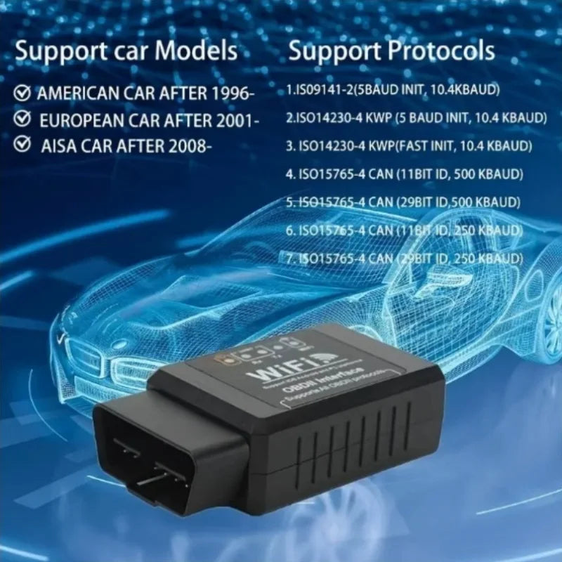Supported car models and OBD2 protocols