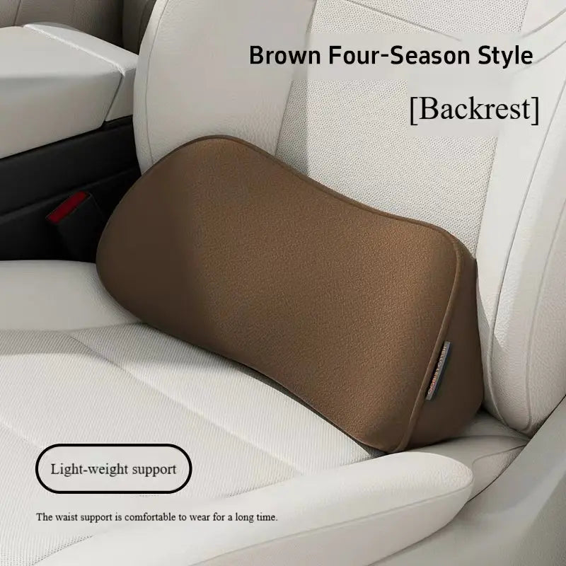 Memory Foam Lumbar Pillow for Car Seats, Curved Lower Back Support with Anti-Slip Design, for Driving and Office Chairs, 6 Colors