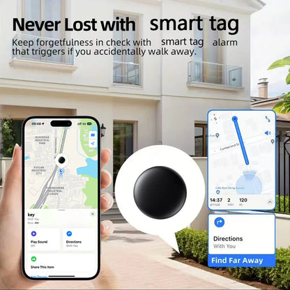 Bluetooth Item Tracker Tags, 4 Pack, Works with the Find My App on iPhone, Magnetic Silicone Cases for Keys, Bags, Bikes and Cars