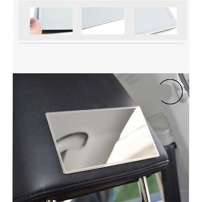Car Sun Visor Makeup Mirror, Shatterproof Polished Stainless Steel Vanity Mirror, 2 Sizes, 5.9 x 3.1 or 4.3 x 2.6 Inch