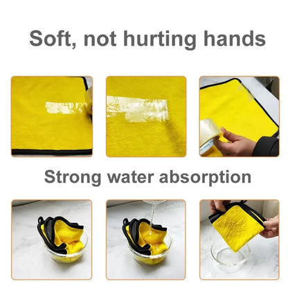 Microfiber Car Drying Towels, Thick Double Layer Cleaning Cloths, 12 x 12 or 12 x 24 Inch, 1 to 10 Pack