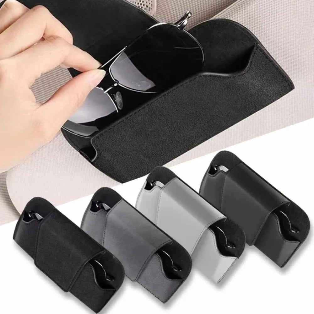 Car Sunglasses Case — Premium Leatherette Protective Holder