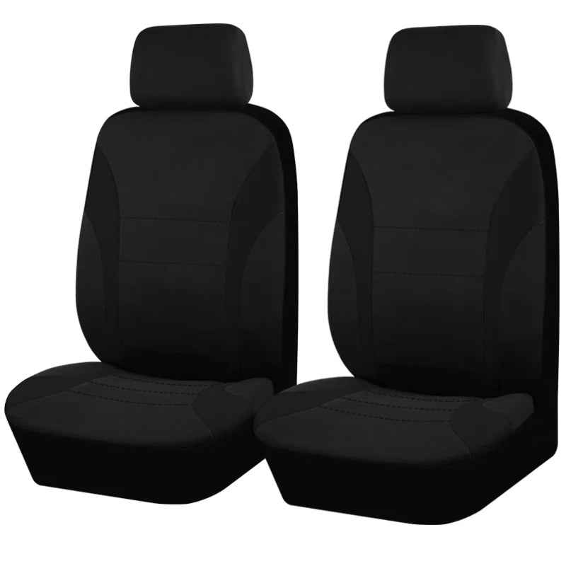 Universal Car Seat Covers, Padded Polyester, Front Pair or Full 5 Seat Set for Cars, SUVs and Trucks, 7 Colors