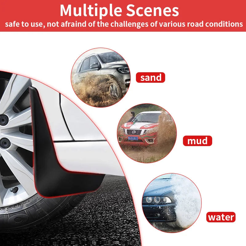 Mud Flaps for Hyundai Tucson Hybrid and N Line 2022-2024 (NX4), Set of 4 ABS Splash Guards with Adhesive Tape