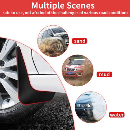 Mud Flaps for Hyundai Tucson Hybrid and N Line 2022-2024 (NX4), Set of 4 ABS Splash Guards with Adhesive Tape