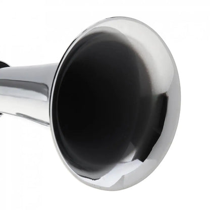 Chrome-plated trumpet bell