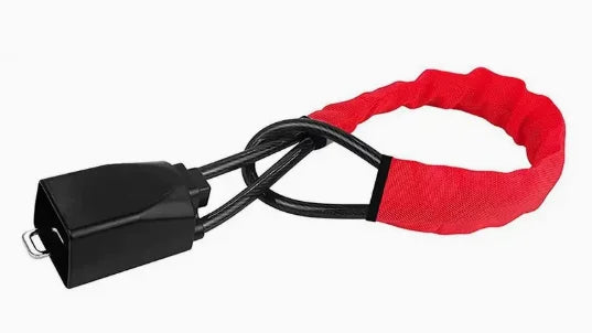 Steering Wheel Lock with Steel Cable, Key Operated Anti-Theft Device with Scratch Free Fabric Sleeve, Fits Most Cars, SUVs and Trucks