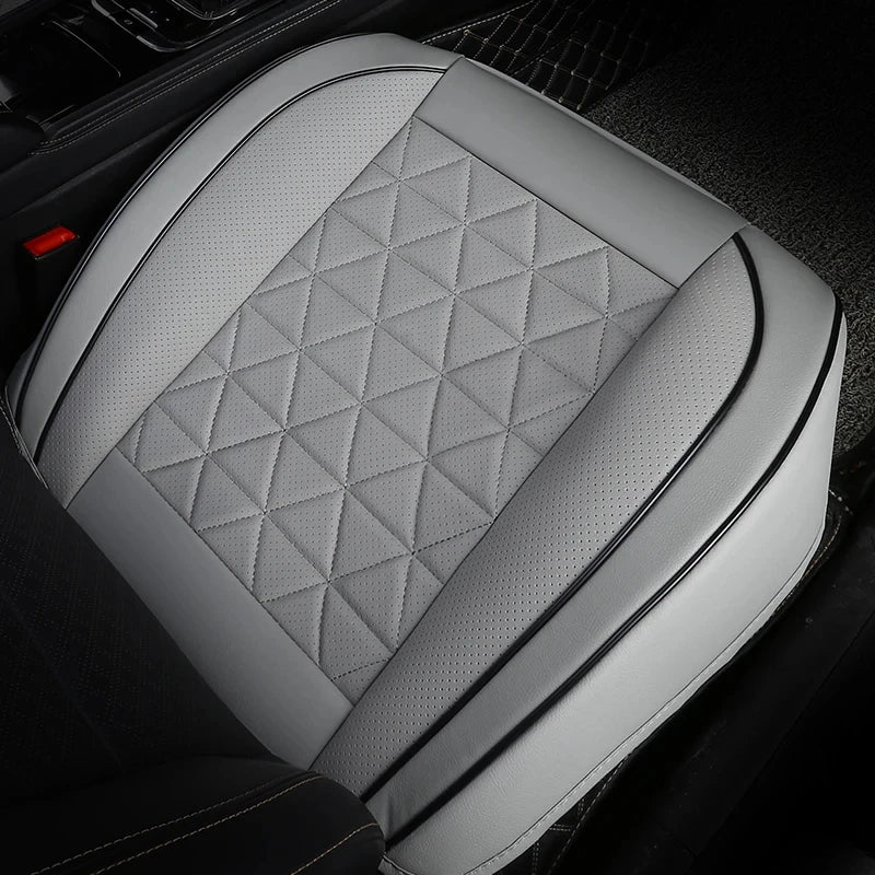 Gray PU leather seat cushion