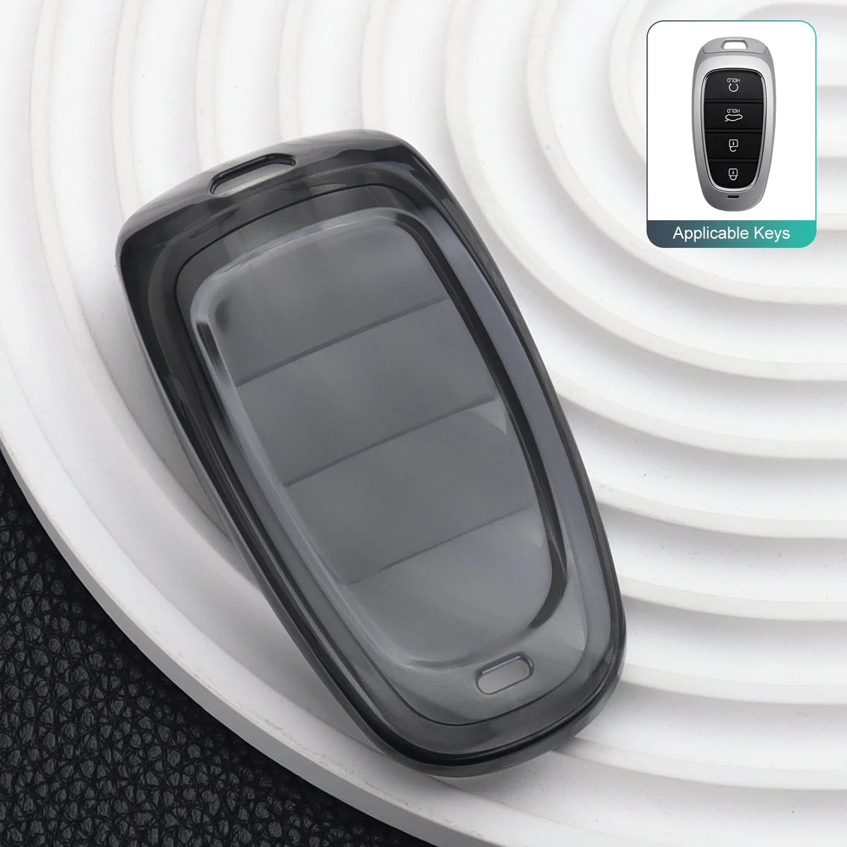 Key Fob Cover for Hyundai Remote Keys, Soft TPU Case for Tucson (NX4), Sonata, Santa Fe and Nexo, 6 Color Options