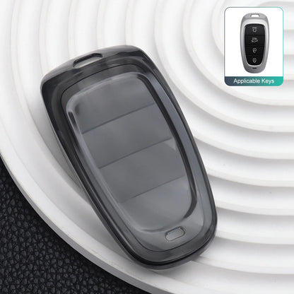 Key Fob Cover for Hyundai Remote Keys, Soft TPU Case for Tucson (NX4), Sonata, Santa Fe and Nexo, 6 Color Options