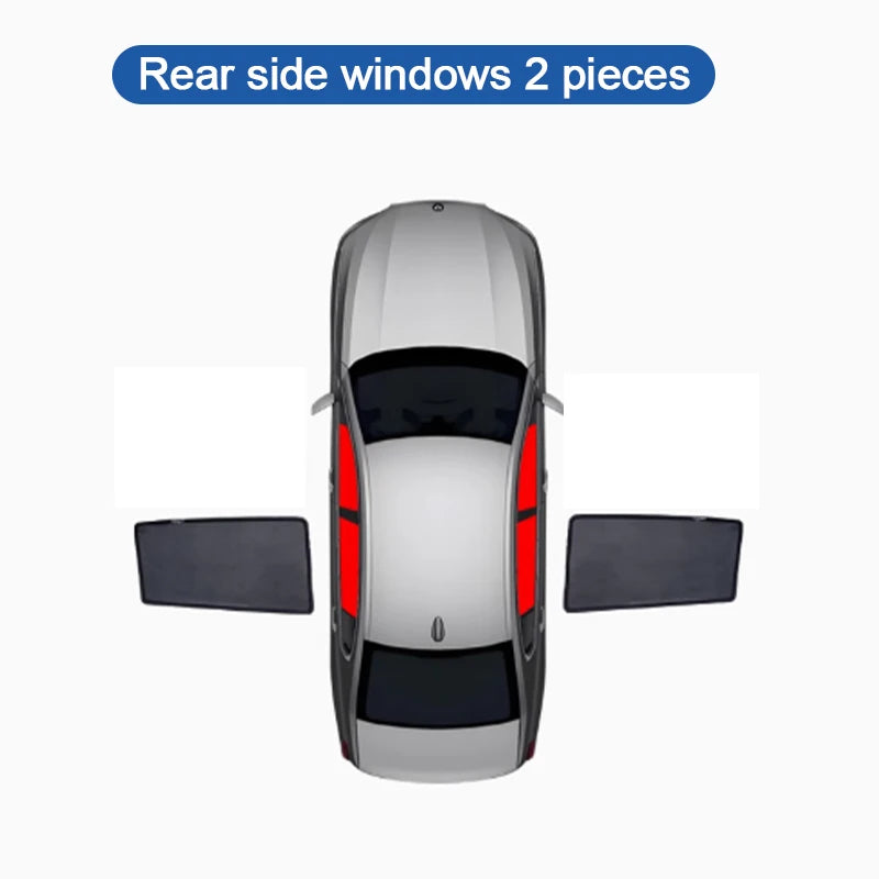 Mesh Window Curtains for Hyundai Tucson 2022-2026 (NX4), Black Anti-UV Privacy Shades, Front Sunshade, Pairs or Sets