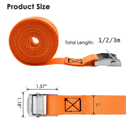 Strap size: 1, 2 or 3 m long and 1 inch wide