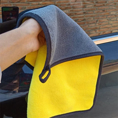 Microfiber Car Drying Towels, Thick Double Layer Cleaning Cloths, 12 x 12 or 12 x 24 Inch, 1 to 10 Pack