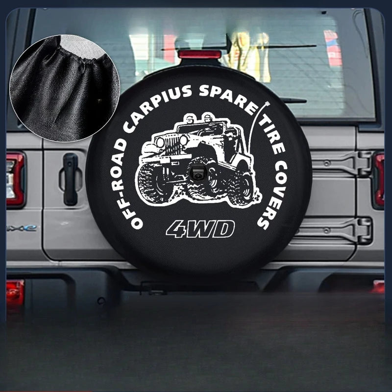 Spare Tire Cover for Jeep Wrangler, Sized for 245/75R17, 255/75R17, 265/70R17, 285/70R17, 315/70R17 or 255/70R18 Tires