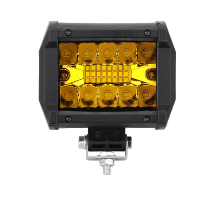 12V LED Work Light Pod, 20 LED Spot and Flood Combo Beam, White 6000K or Yellow, for Off Road Trucks, SUVs, ATVs and Boats
