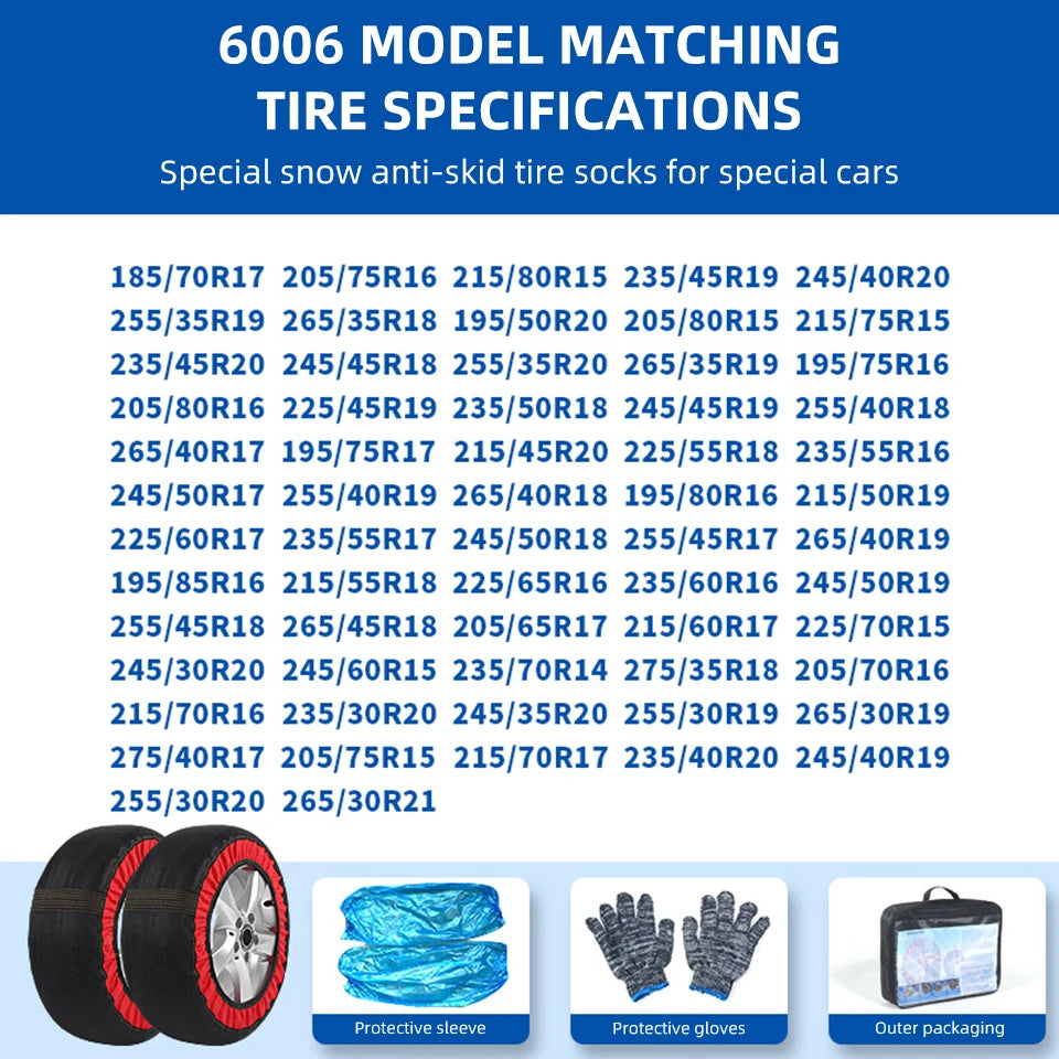 Model 6006 tire size list