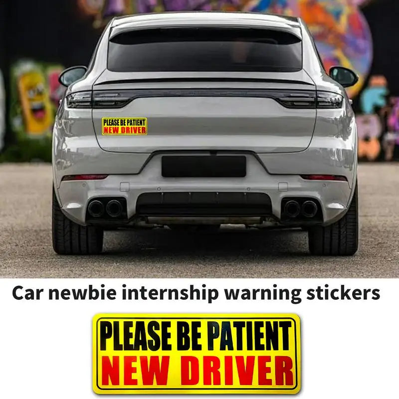 Please Be Patient Student Driver Magnet, Reflective Car Sign for New Drivers, Removable and Reusable, 3 Styles