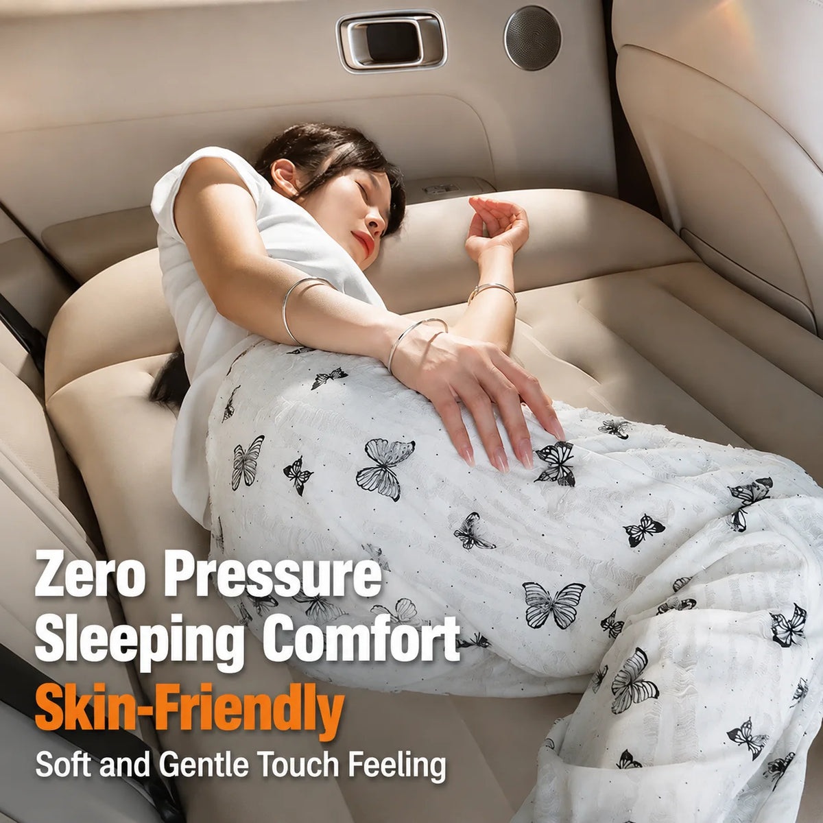 Soft surface for sleeping in the back seat