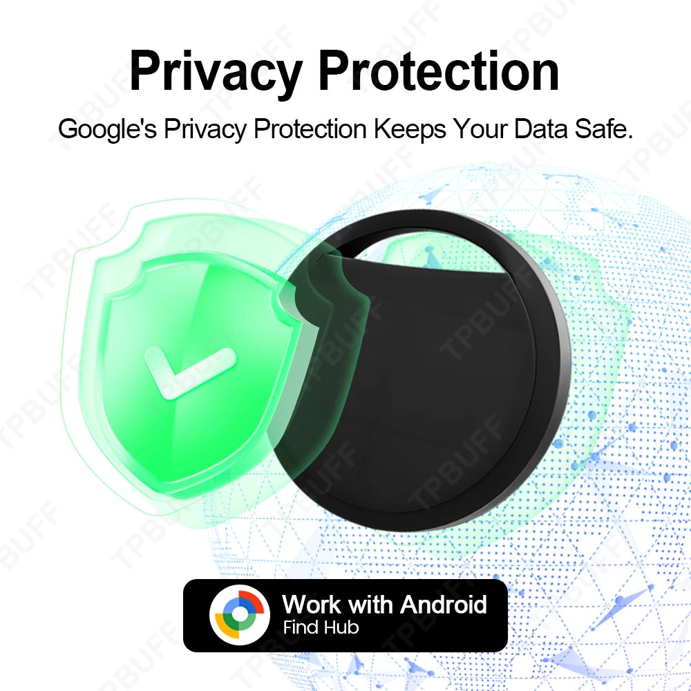 Bluetooth Item Tracker Tag for Android, Works with the Find Hub App, Built-In Speaker, Keychain Tag for Keys, Bags and Luggage, 5 Colors