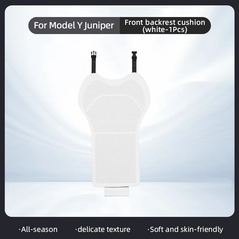PU Leather Seat Cushions for Tesla Model Y Juniper and Model 3 Highland, Front or Rear Seat and Backrest Pads, Black or White