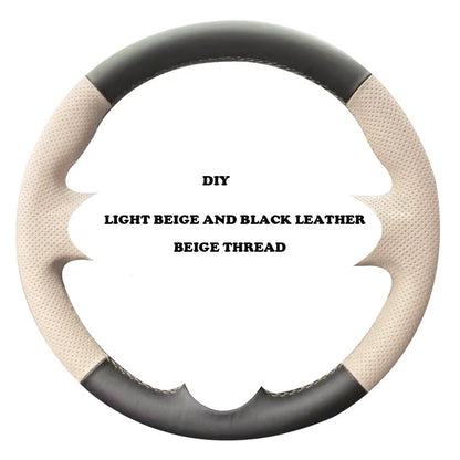 Steering Wheel Cover for Honda Civic (11th Gen), Hand-Stitched Leather, 5 Styles Including Black Perforated Nappa