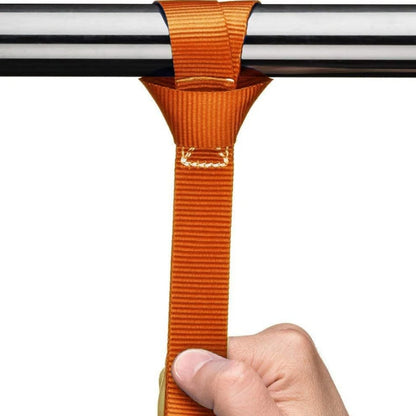 Orange soft loop around a bar