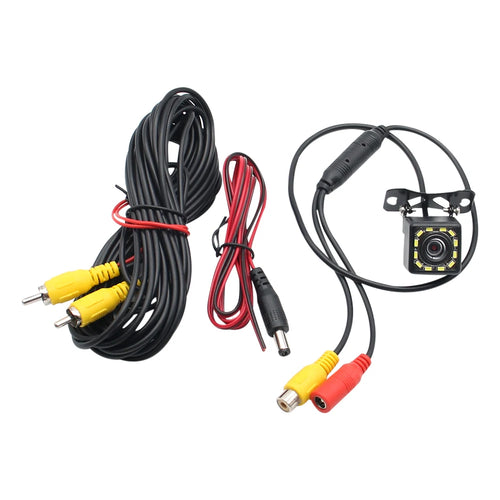 12 LED backup camera with 19.7 ft video cable and power cable