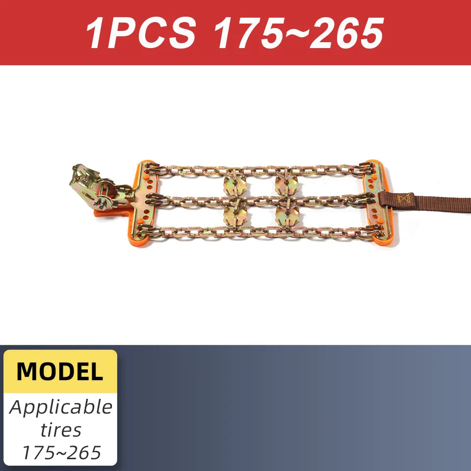 Single snow chain strap