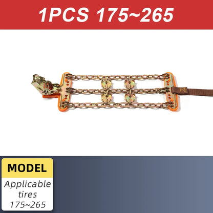 Single snow chain strap