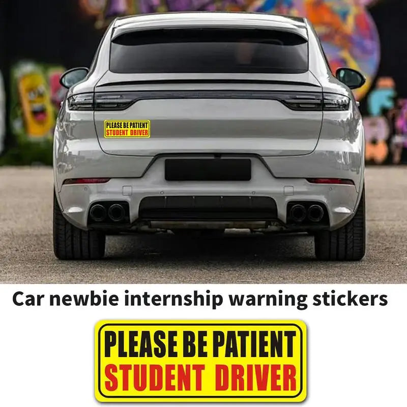 Please Be Patient Student Driver Magnet, Reflective Car Sign for New Drivers, Removable and Reusable, 3 Styles