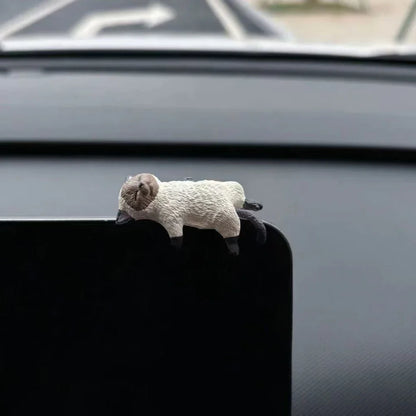 Sleeping Cat Dashboard Ornament, Cute Kitten Figurine for the Car Console, Screen Top or Desk, 4 Styles