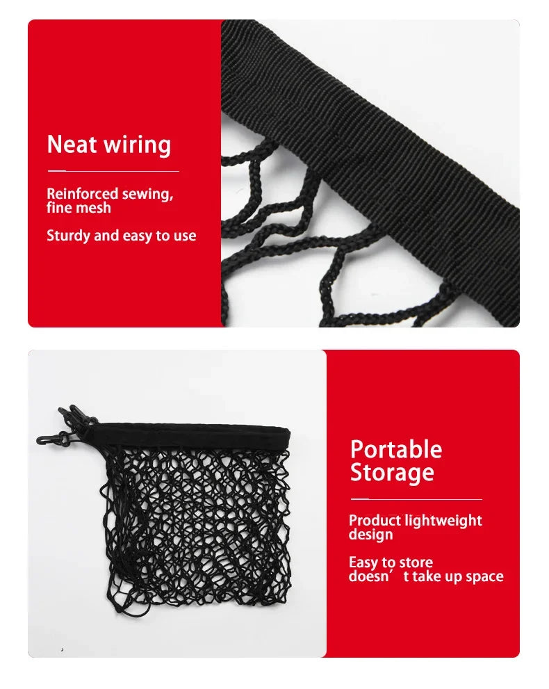 Black Cargo Net for Toyota RAV4 2019-2023 (XA50), Polypropylene Trunk Net with Elastic Cord and 4 Adjustable Hooks, 3 Sizes