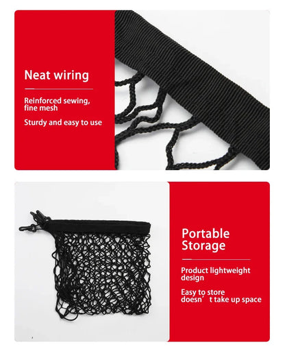Black Cargo Net for Toyota RAV4 2019-2023 (XA50), Polypropylene Trunk Net with Elastic Cord and 4 Adjustable Hooks, 3 Sizes