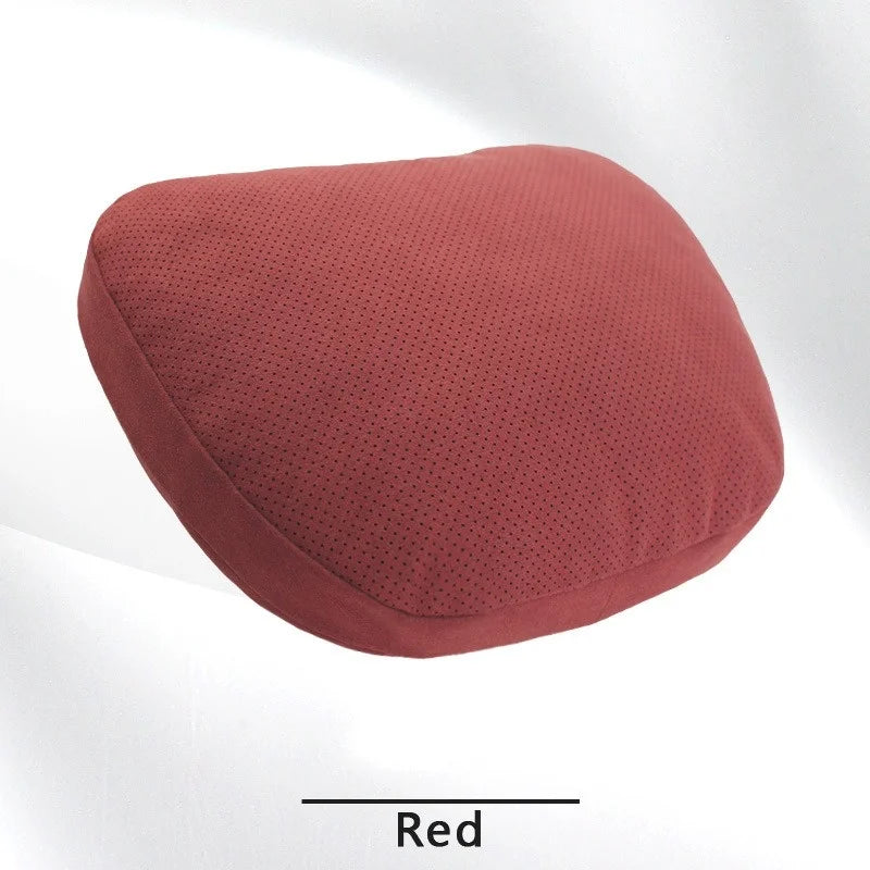 Faux Suede Car Headrest Neck Pillow, Soft Neck Support Cushion with Elastic Back for Front and Rear Seats, 18 Styles