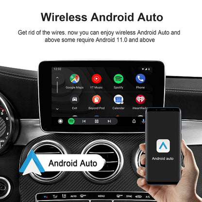 CarPlay AI Box with Android 13, Wireless CarPlay and Android Auto for Cars with Factory Wired CarPlay, 2GB RAM, 16GB or 32GB