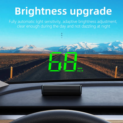 GPS Head Up Display, M2 Digital Speedometer in KM/H Only, OBD-II or 12V Socket Power, Overspeed Alarm, White or Green Display