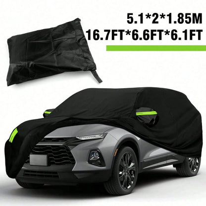 X-Large SUV car cover size: 16.7 x 6.6 x 6.1 ft (5.1 x 2 x 1.85 m)