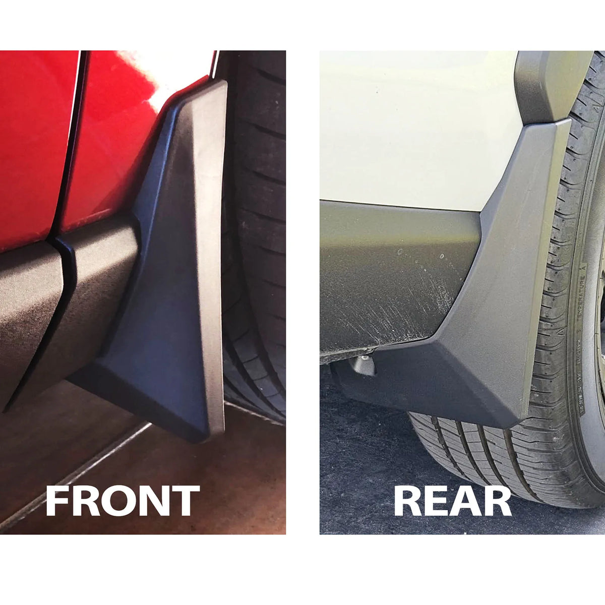 Molded Mud Flaps for Toyota RAV4 2019-2025 (XA50), Set of 4 Rigid Paintable Plastic Splash Guards with Screws
