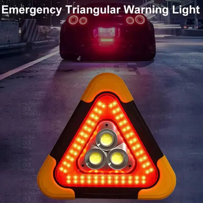 3 in 1 Solar Warning Triangle Light, Emergency Roadside Triangle with LED Flashlight, Camping Lamp and 6400 mAh Power Bank