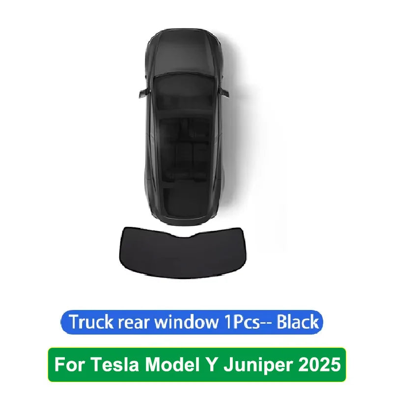 Sun Shades for Tesla Model Y Juniper 2025-2026, Windshield, Side Window and Sunroof Shades or 6, 7 and 8-Piece Privacy Sets