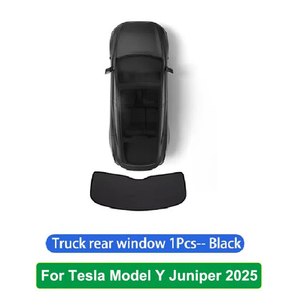 Sun Shades for Tesla Model Y Juniper 2025-2026, Windshield, Side Window and Sunroof Shades or 6, 7 and 8-Piece Privacy Sets