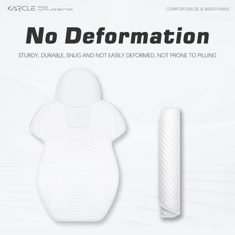 Ice Silk Seat Cushions for Tesla Model Y 2020-2024 and Model 3 2017-2023, Breathable Front or Rear Seat Pads, Black or White