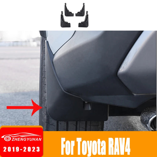 Mud Flaps for Toyota RAV4 2019-2023 (XA50) Including Hybrid, Front and Rear Plastic Splash Guards, 1 Set