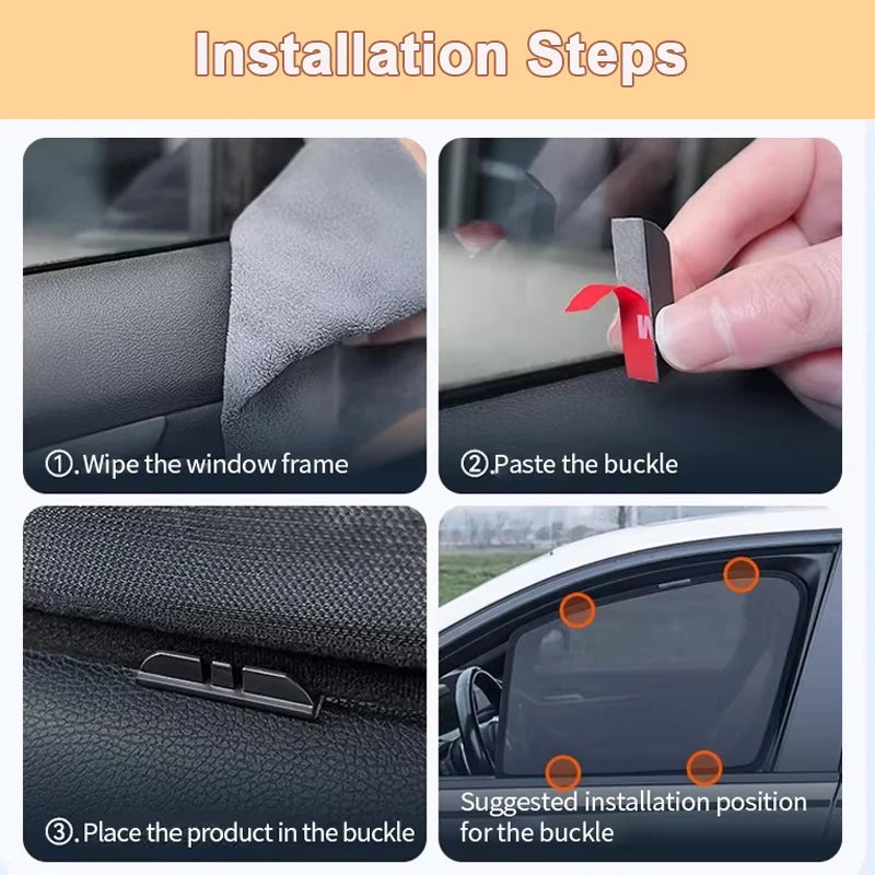 Magnetic Window Sun Shades for Toyota Camry 2025-2026 (XV80), Organza Fabric Windshield and Side Window Shades, 1 to 5 Pieces