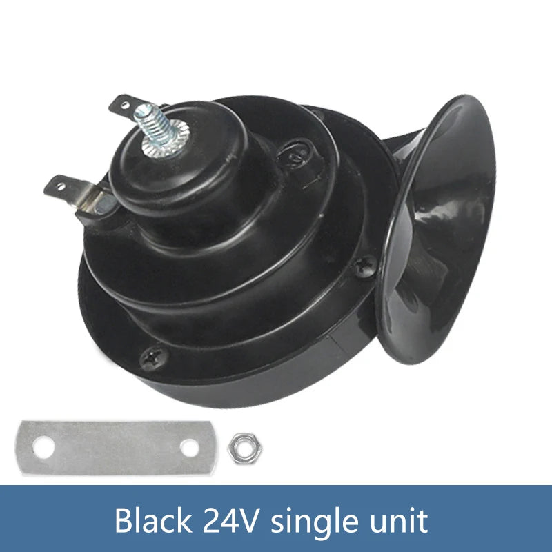 24V black electric snail horn