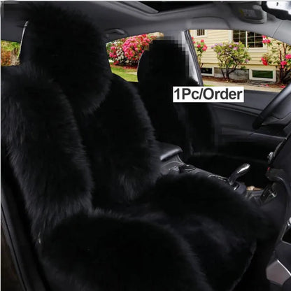 Long-Pile Plush Front Seat Cover for Hyundai Tucson 2022-2026 (NX4), 1 Seat, Soft and Warm for Winter, 12 Colors