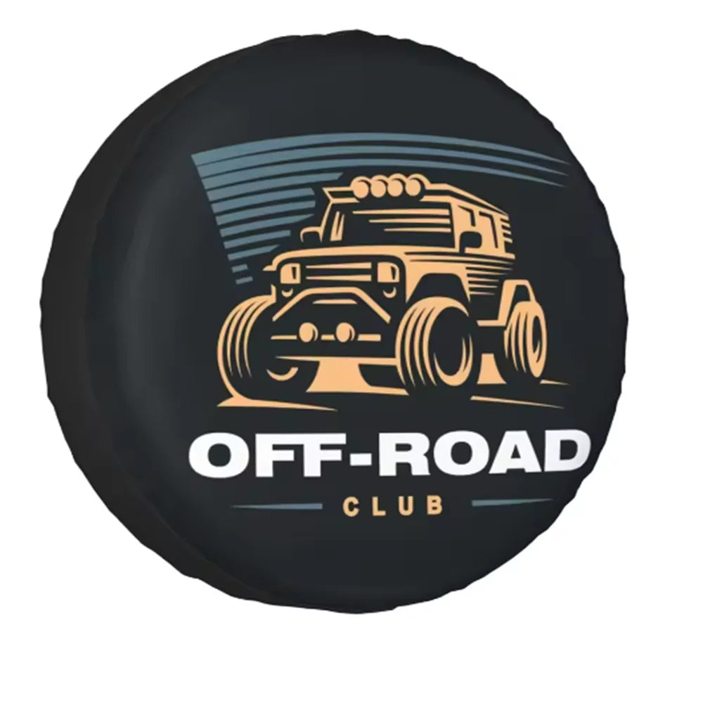 Spare Tire Cover for Jeep Wrangler, 4x4 Mountain PU Leather, No Camera Hole, 14 to 18 in, 20 Lettered Designs