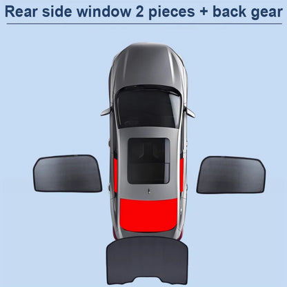 Magnetic Mesh Window Shades for Hyundai Tucson 2022-2026 (NX4), Black Side and Rear Shades, Pairs to 7-Piece Set